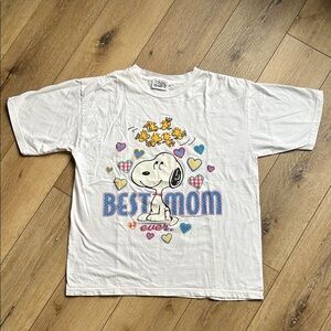 Vintage Peanuts Snoopy Best Mom Ever T-Shirt Size XL